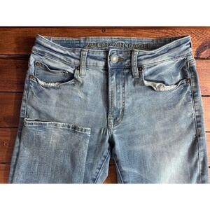 American Eagle Jeans Mens 29x30 (Fits 29x28) Blue Denim Slim Straight Med Wash